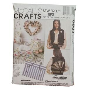 McCall's Crafts 6837 Ties, Vests, ToteBags Frames Boxes Folders‎ Sewing Pattern